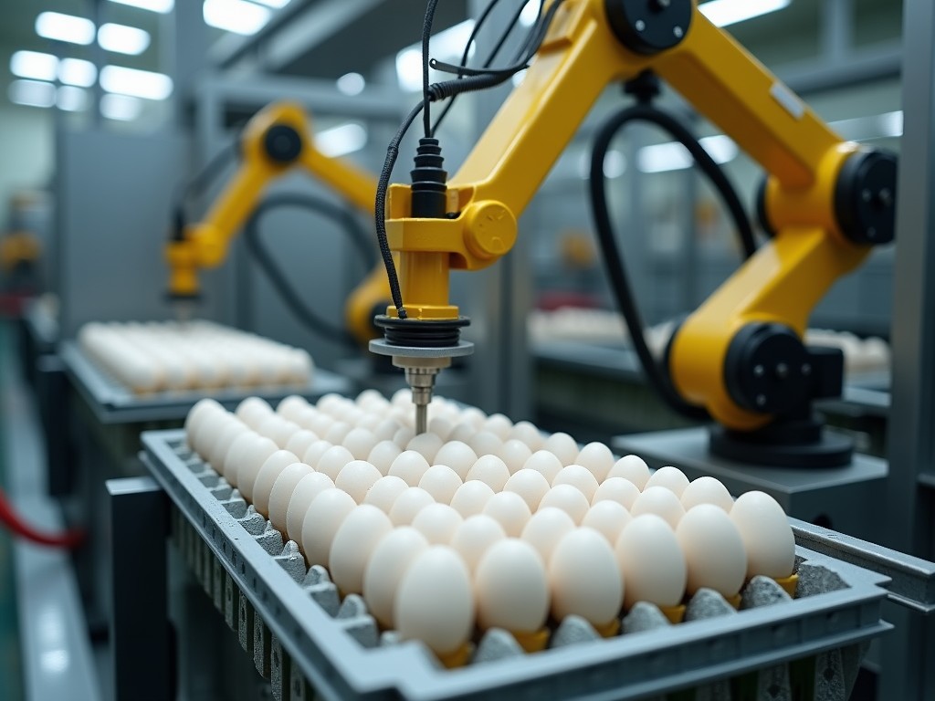 B2B Robot Arm Egg Crate Packing Machine